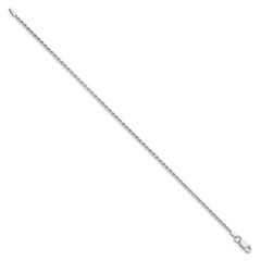 Sterling Silver 1.7mm Diamond-cut Rope Chain - 12