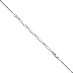 Sterling Silver 1.7mm Diamond-cut Rope Chain w/4in ext.