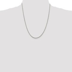 Sterling Silver 1.85mm Diamond-cut Rope Chain - 11