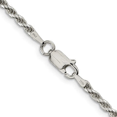 Sterling Silver 2.25mm Diamond-cut Rope Chain - 2