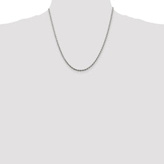 Sterling Silver 2.25mm Diamond-cut Rope Chain - 3