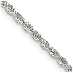 Sterling Silver 2.25mm Diamond-cut Rope Chain - 9
