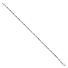 Sterling Silver 2.5mm Diamond-cut Rope Chain - 10