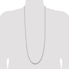 Sterling Silver 2.75mm Diamond-cut Rope Chain - 12