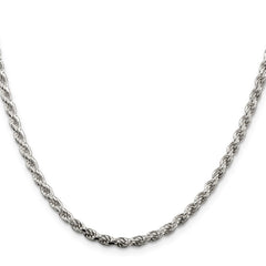 Sterling Silver 3.2mm Diamond-cut Rope Chain - 3