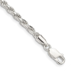 Sterling Silver 3.2mm Diamond-cut Rope Chain - 4