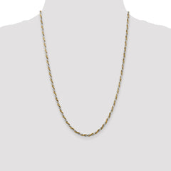 Sterling Silver And Vermeil 2.5mm Diamond-cut Rope Chain - 9