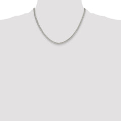 Sterling Silver Polished 3.9mm Double Diamond-cut Curb Chain - 4