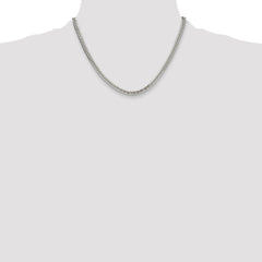 Sterling Silver Polished 4.8mm Double Diamond-cut Curb Chain - 5