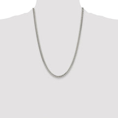 Sterling Silver Rhodium-plated 4.8mm Double Diamond-cut Curb Chain - 4
