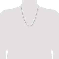Sterling Silver Rhodium-plated 1.3mm 8 Sided D/C Double Spiga Chain - 2