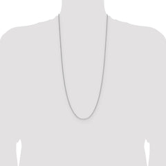 Sterling Silver Rhodium-plated 1.3mm 8 Sided D/C Double Spiga Chain - 5