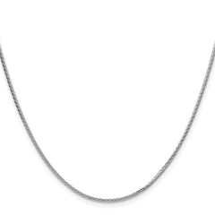 Sterling Silver Rhodium-plated 1.45mm 8 Sided D/C Double Spiga Chain - 7