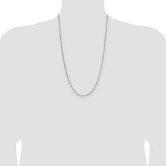 Sterling Silver Rhodium-plated 1.45mm 8 Sided D/C Double Spiga Chain - 2