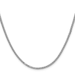 Sterling Silver 2.0mm 8 Sided D/C Double Spiga Chain - 6