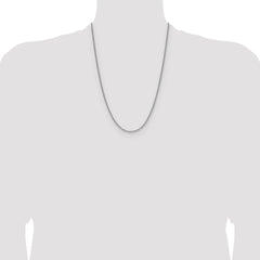 Sterling Silver Rhodium-plated 2.0mm 8 Sided D/C Double Spiga Chain - 3