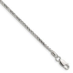 Sterling Silver 2.0mm 8 Sided D/C Double Spiga Chain - 7