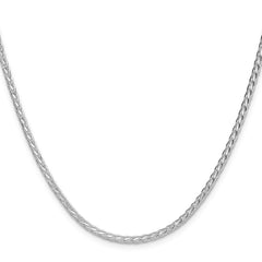 Sterling Silver 2.5mm 8 Sided D/C Double Spiga Chain - 7