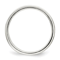 Sterling Silver 8mm Flat with Rope Edge Size 8 Band