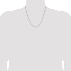 Sterling Silver Rhodium-plated 2.0mm D/C Forzantine Chain - 7