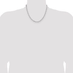 Sterling Silver Rhodium-plated 4.65mm D/C Forzantine Chain