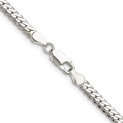 Sterling Silver Polished 4.1mm Double Oval Flat Chain - 6