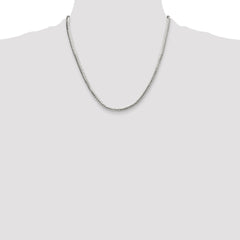 Sterling Silver Polished 4.1mm Double Oval Flat Chain - 4