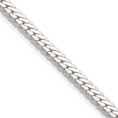 Sterling Silver Polished 5.1mm Double Oval Flat Chain - 5