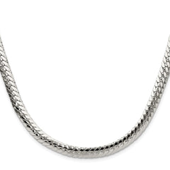 Sterling Silver Polished 6.25mm Double Oval Flat Chain - 4