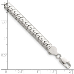 Sterling Silver Polished 6.25mm Double Oval Flat Chain - 6