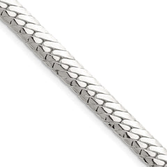 Sterling Silver Polished 6.25mm Double Oval Flat Chain - 4