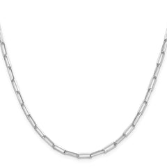 Sterling Silver 3.1mm D/C Paperclip Chain - 7