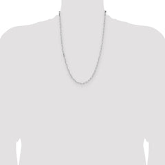 Sterling Silver 3.1mm D/C Paperclip Chain - 7