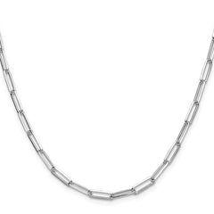 Sterling Silver 3.5mm D/C Paperclip Chain - 6