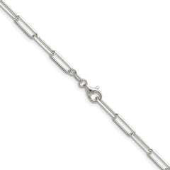 Sterling Silver 3.5mm D/C Paperclip Chain - 6