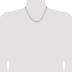 Sterling Silver Rhodium-plated 3.5mm D/C Paperclip Chain