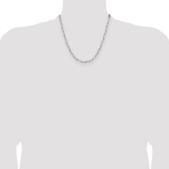 Sterling Silver Rhodium-plated 3.5mm D/C Paperclip Chain - 2