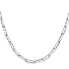 Sterling Silver 4.4mm D/C Paperclip Chain - 6