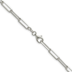 Sterling Silver 4.4mm D/C Paperclip Chain - 6