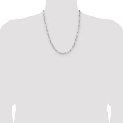 Sterling Silver 4.4mm D/C Paperclip Chain - 4