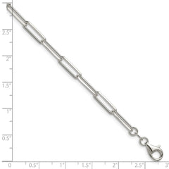 Sterling Silver 4.4mm D/C Paperclip Chain - 7