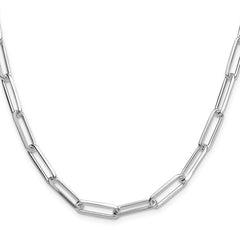 Sterling Silver 5.5mm D/C Paperclip Chain - 4