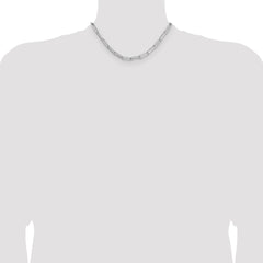 Sterling Silver Rhodium-plated 5.5mm D/C Paperclip Chain - 5
