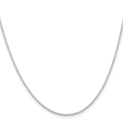 Sterling Silver 1.3mm Solid Rope Chain - 9