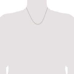 Sterling Silver Rhodium-plated 1.3mm Solid Rope Chain - 8