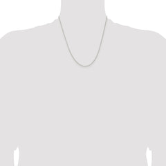 Sterling Silver Rhodium-plated 1.3mm Solid Rope Chain