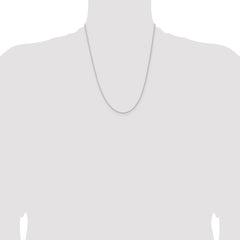 Sterling Silver Rhodium-plated 1.3mm Solid Rope Chain - 2