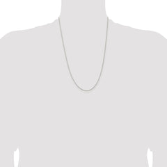 Sterling Silver Rhodium-plated 1.3mm Solid Rope Chain - 3