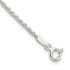 Sterling Silver 1.5mm Solid Rope Chain - 9