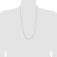 Sterling Silver Rhodium-plated 1.5mm Solid Rope Chain - 7